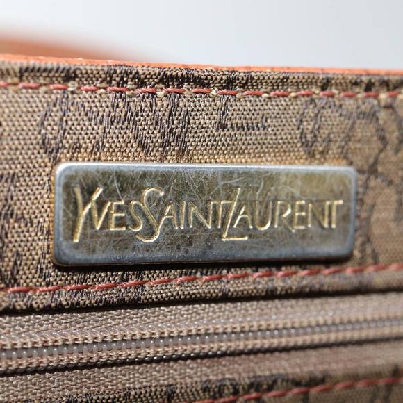 SAINT LAURENT Hand Bag Leather 2way Brown Auth am6206 - Picture 11 of 16